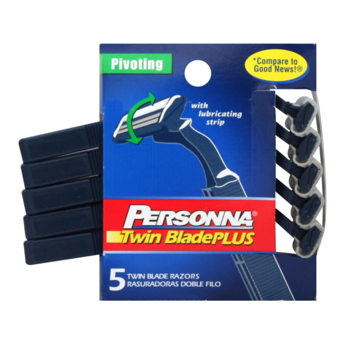 Personna Men's Twin Blade Razors, 5-Pack