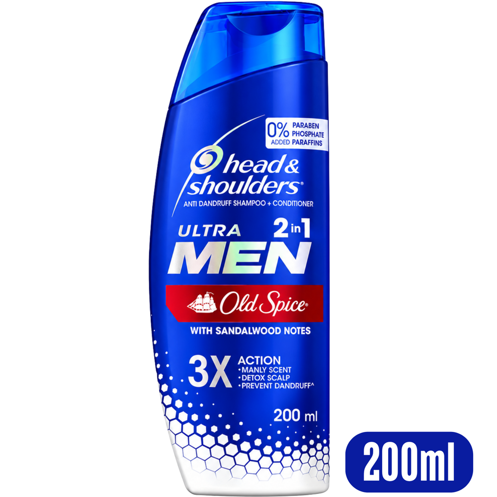 Head & Shoulders Men Old Spice 2-in-1 Shampoo, 200 mL