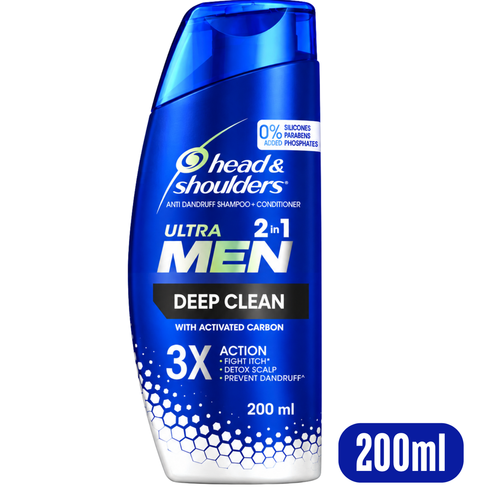 Head & Shoulders Ultra Men Deep Clean 2-in-1 Shampoo, 200 mL