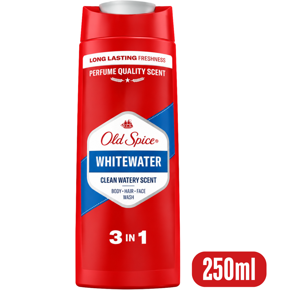 Old Spice Whitewater 3-in-1 Shampoo, Conditioner & Body Wash, 250 mL