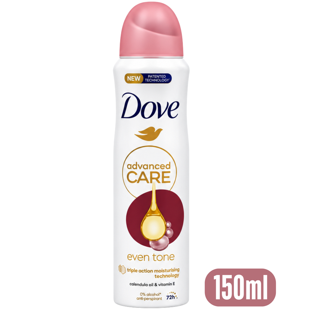 Dove Even Tone Antiperspirant Spray, 150 mL