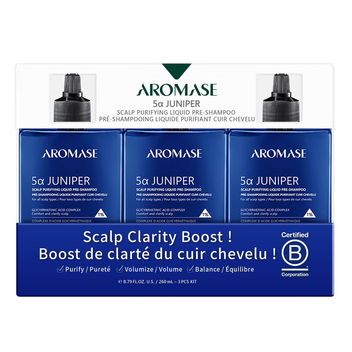 Aromase 5α Juniper Scalp Purifying Liquid Pre-Shampoo, 260 mL