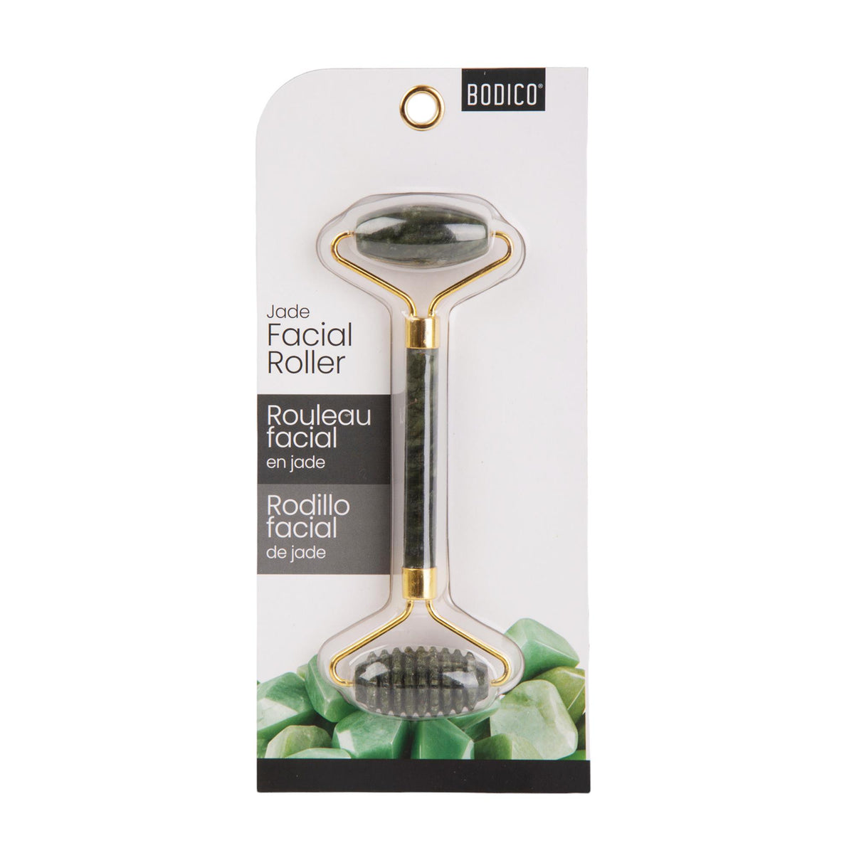 Bodico Jade Facial Roller, Dual-Sided