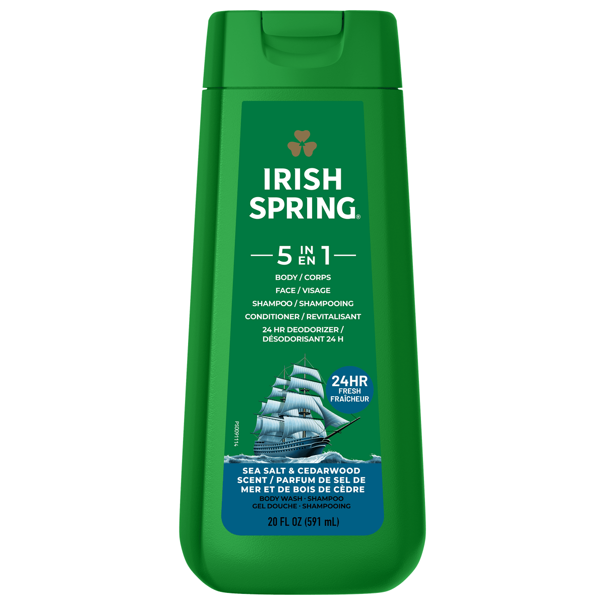 Irish Spring 5-in-1 Body Wash & Shampoo, 591 mL