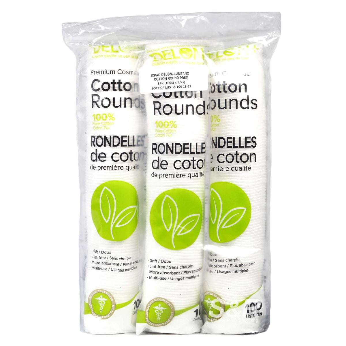 Delon Cotton Pads, 100 Count
