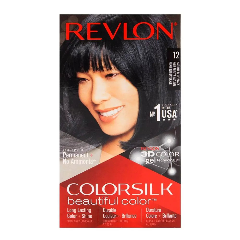 Revlon ColorSilk Hair Colour, 12 Natural Blue Black