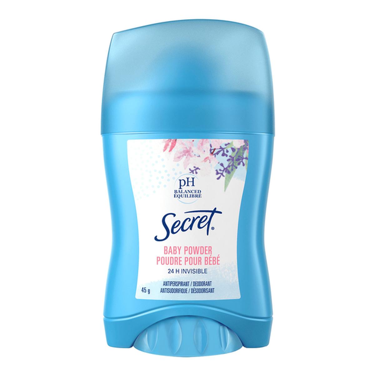 Secret Invisible Solid Antiperspirant, Baby Powder, 45 g