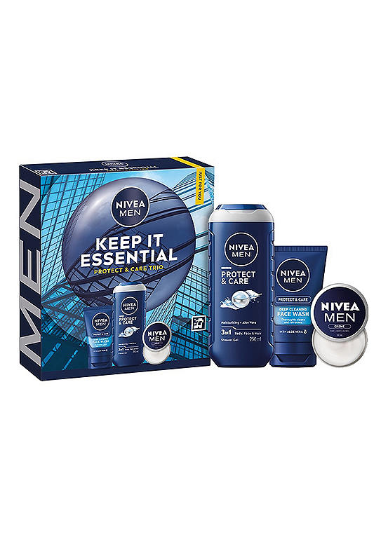 NIVEA Men Keep It Essential Skincare Gift Set, 3-Piece