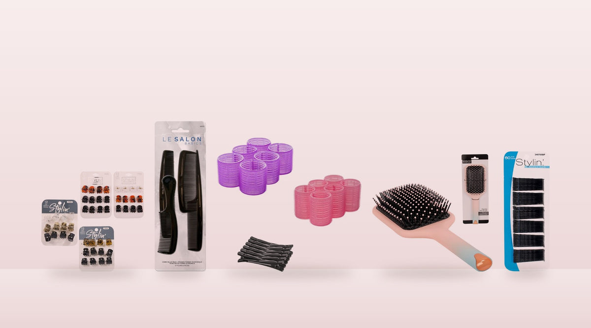 Hair Accessories collection: combs, rollers, brushes, bobby pins and hair ties