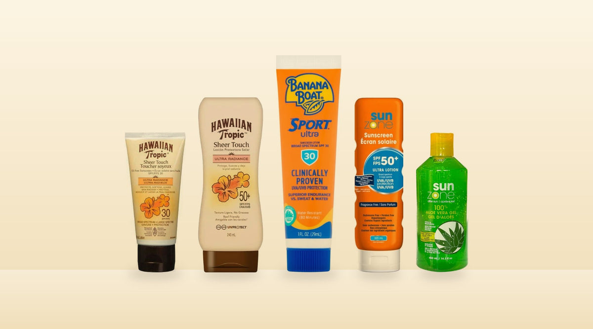 Sun Care collection: sunscreens and after-sun care from Hawaiian Tropic, Banana Boat and Sunzone