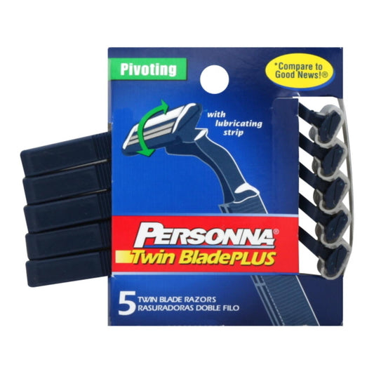 Personna Men's Twin Blade Razors, 5-Pack