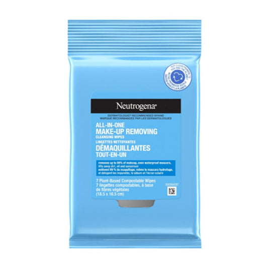 Neutrogena All-in-One Makeup Removing Cleansing Wipes, 7 Count