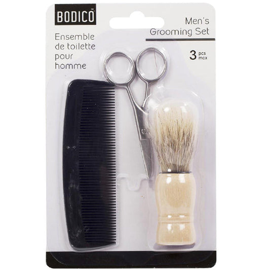 Bodico Men's Grooming Set, 3-Piece