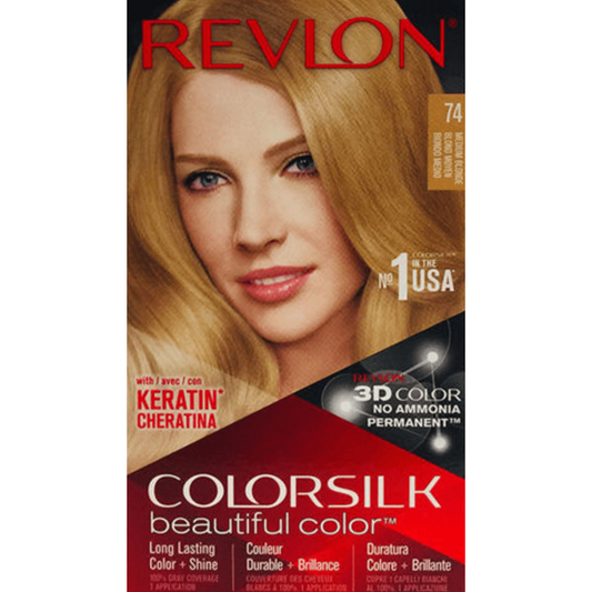 Revlon ColorSilk Hair Colour, 74 Medium Blonde