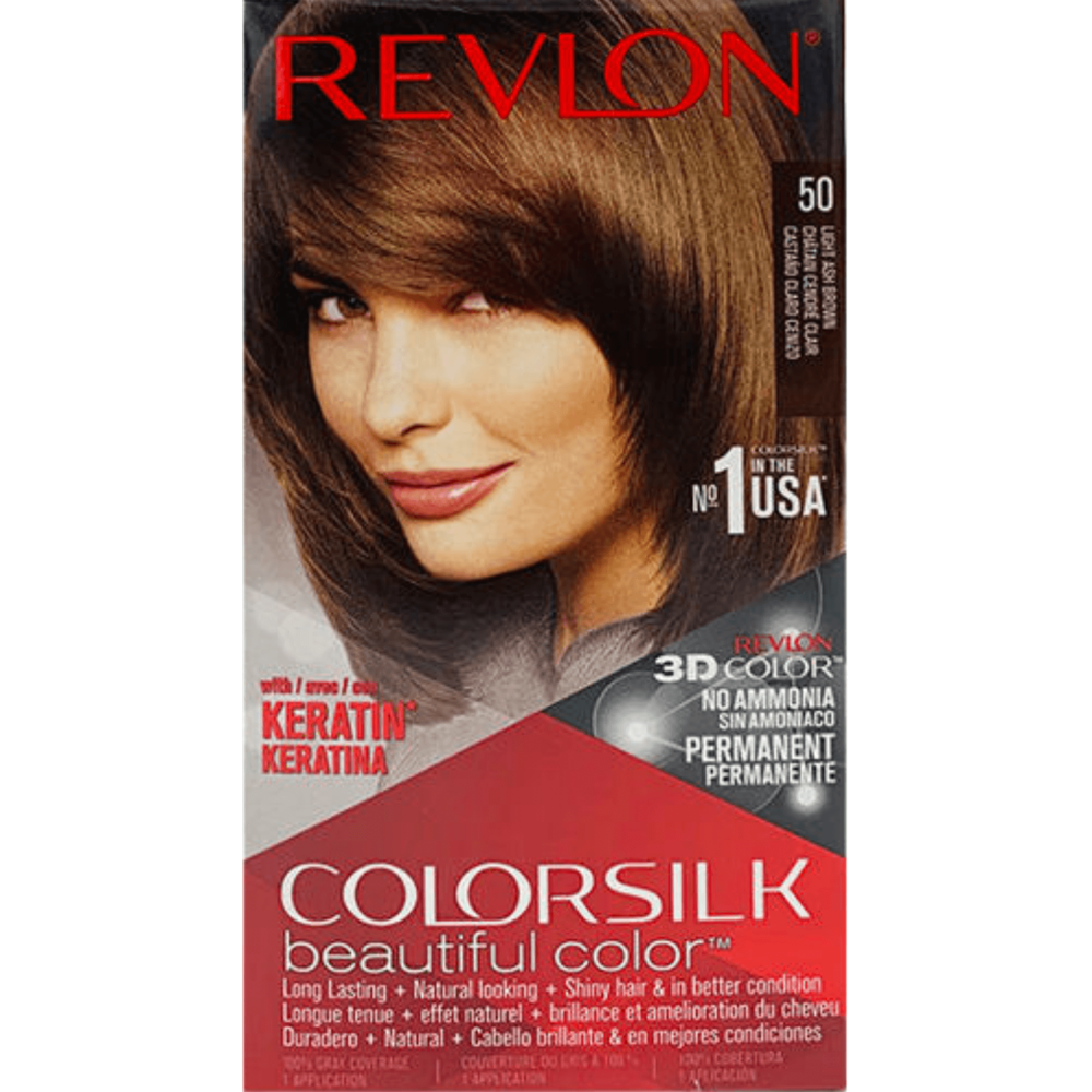 Revlon ColorSilk Hair Colour, 50 Light Ash Brown