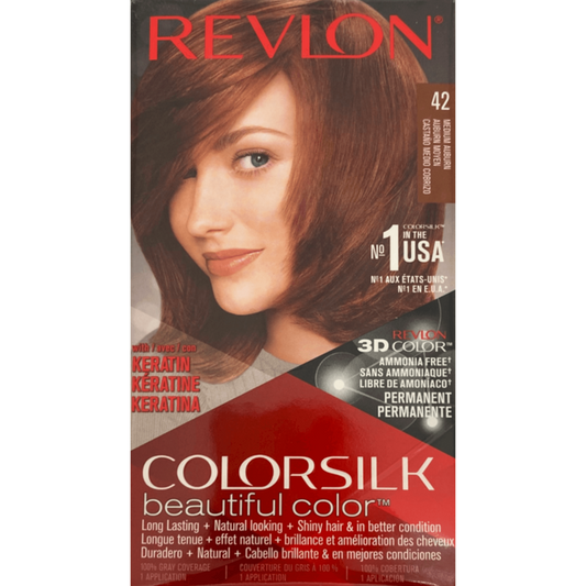 Revlon ColorSilk Hair Colour, 42 Medium Auburn