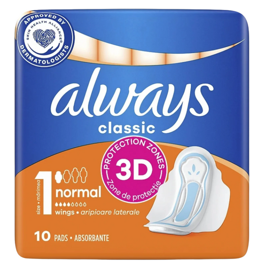 Always Classic Pads, Normal, 10 Count