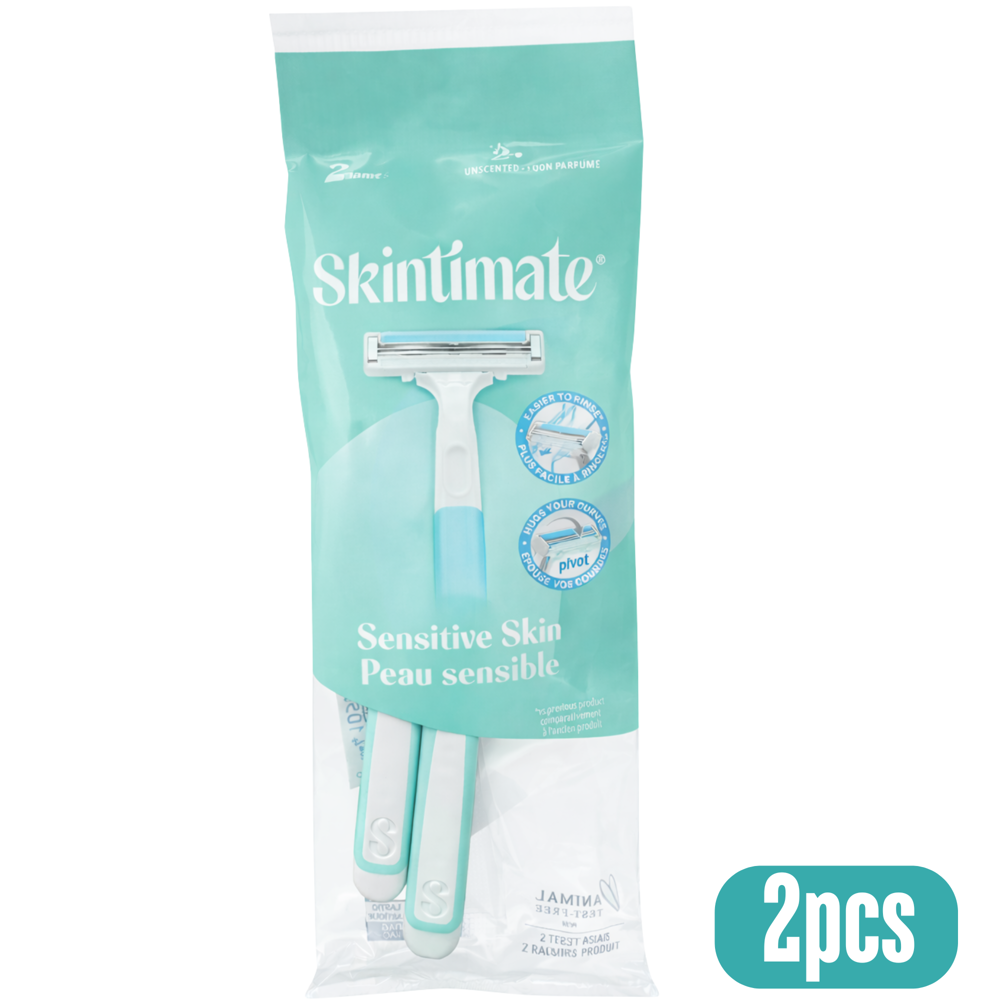Skintimate Sensitive Skin Disposable Razors, 2-Pack