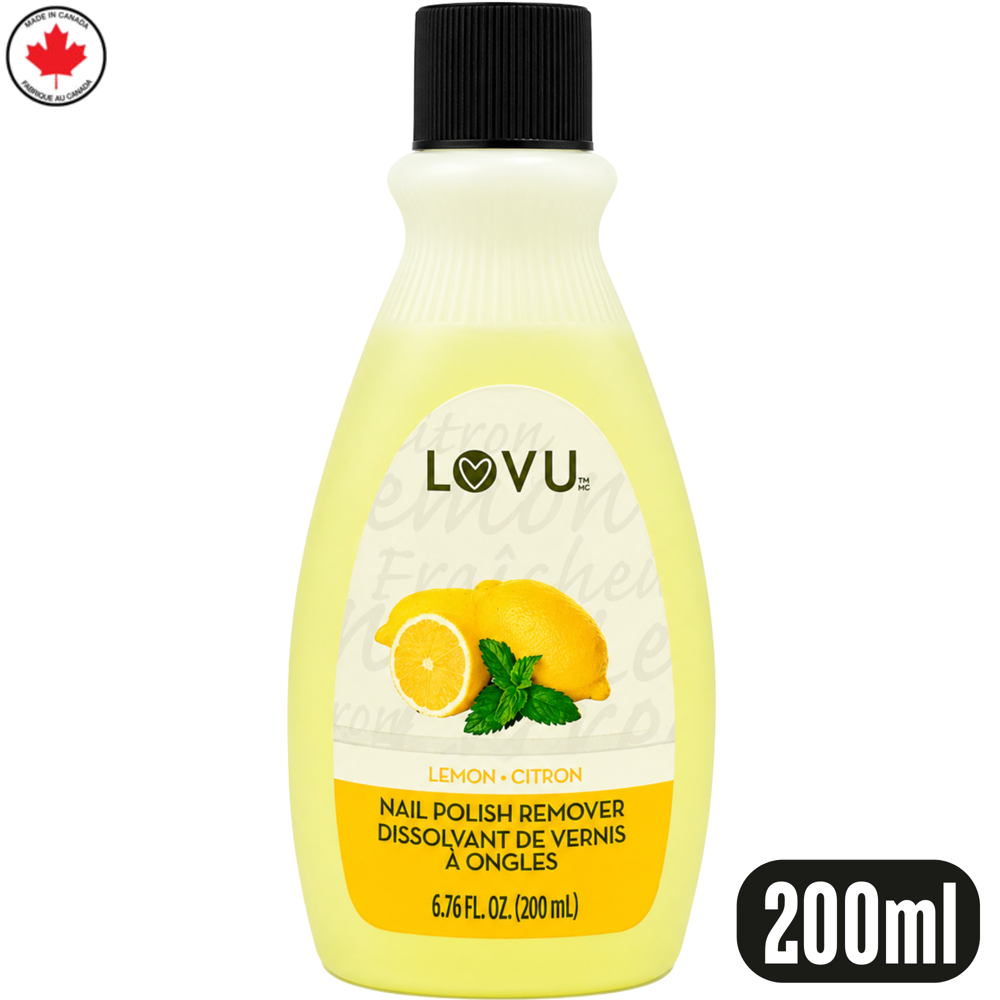 Delon Lovu Lemon Nail Polish Remover, 200 mL
