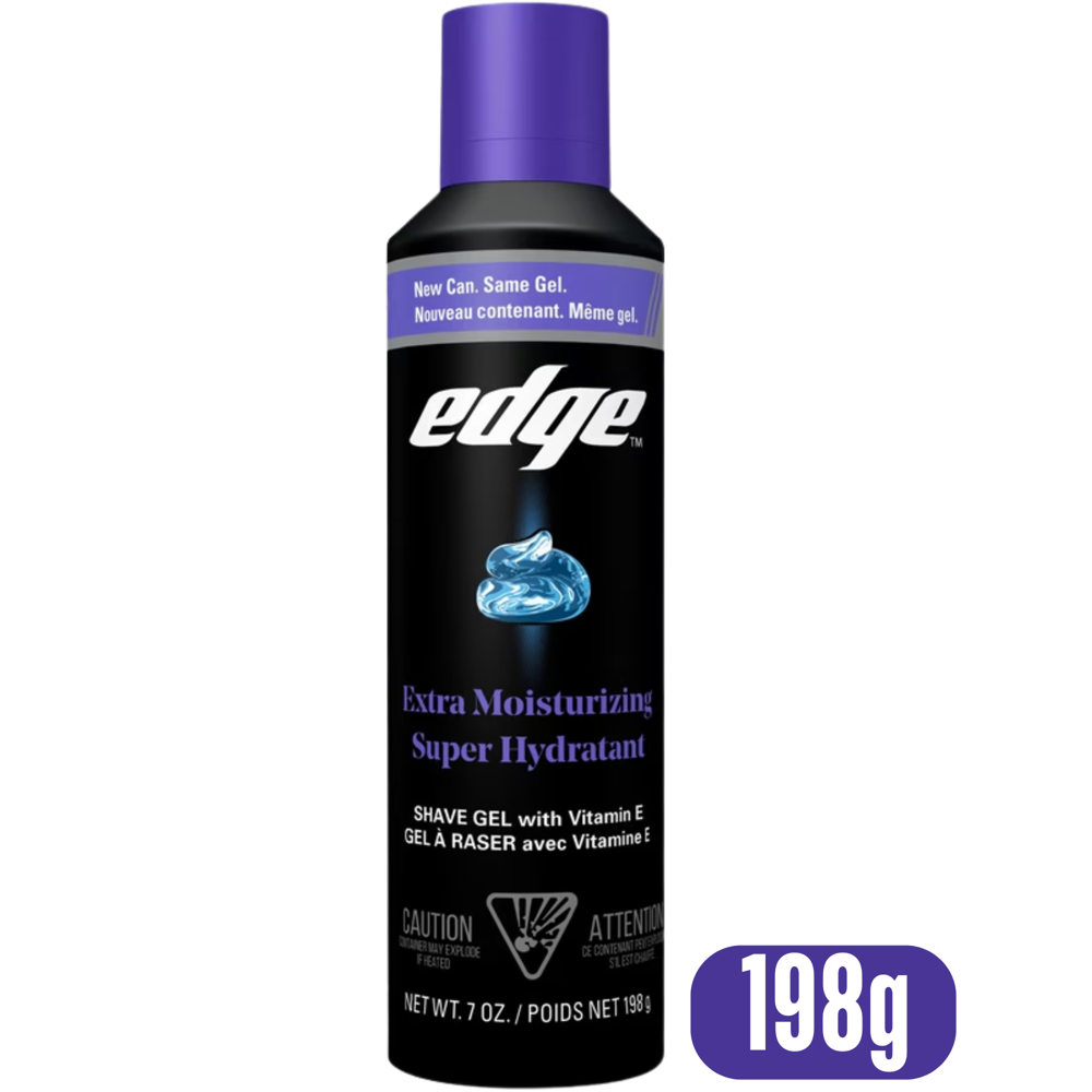 Edge Extra Moisturizing Men's Shave Gel, 198 g