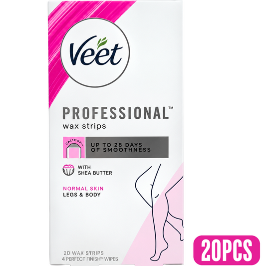 Veet Wax Strips for Normal Skin with Shea Butter, 20 Count