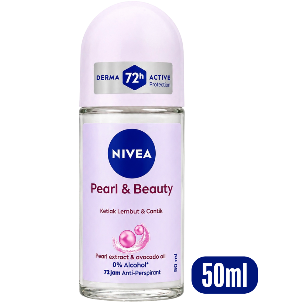 NIVEA Pearl & Beauty Roll-On Antiperspirant, 50 mL