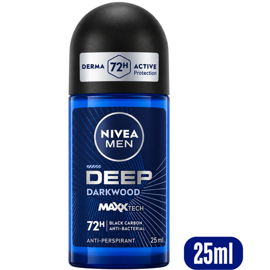NIVEA Men Deep Darkwood Roll-On Antiperspirant, 25 mL