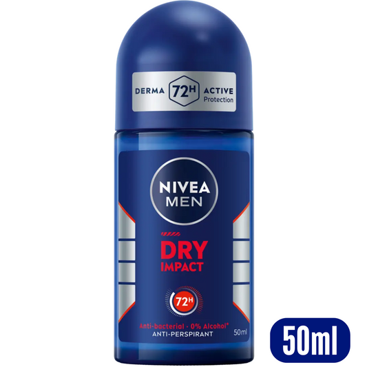 NIVEA Men Dry Impact Roll-On Antiperspirant, 50 mL