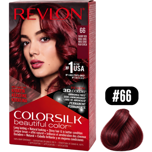 Revlon ColorSilk Hair Colour, 66 Cherry Red