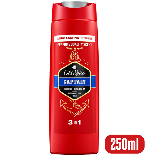 Old Spice Captain 3-in-1 Shampoo, Conditioner & Body Wash, 250 mL