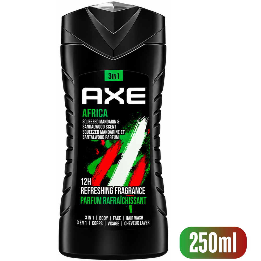 AXE Africa 3-in-1 Body Wash, 250 mL