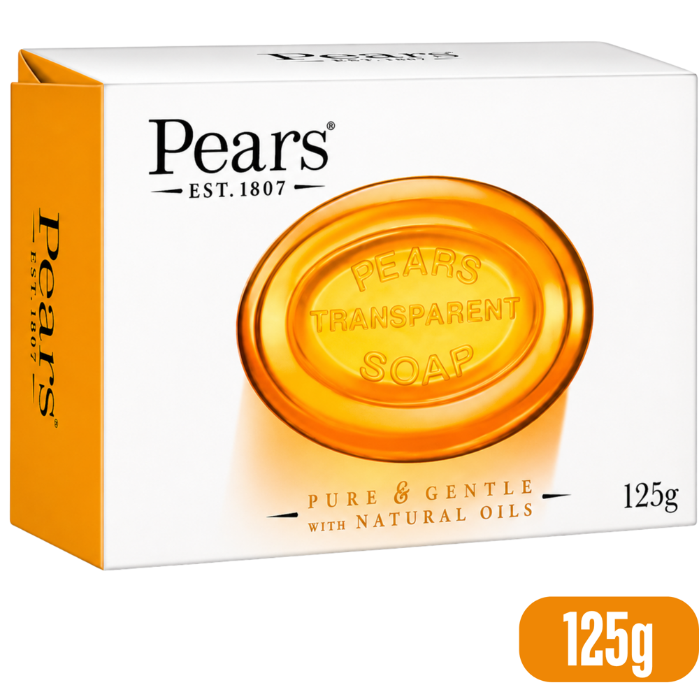Pears Amber Transparent Bar Soap, 125 g