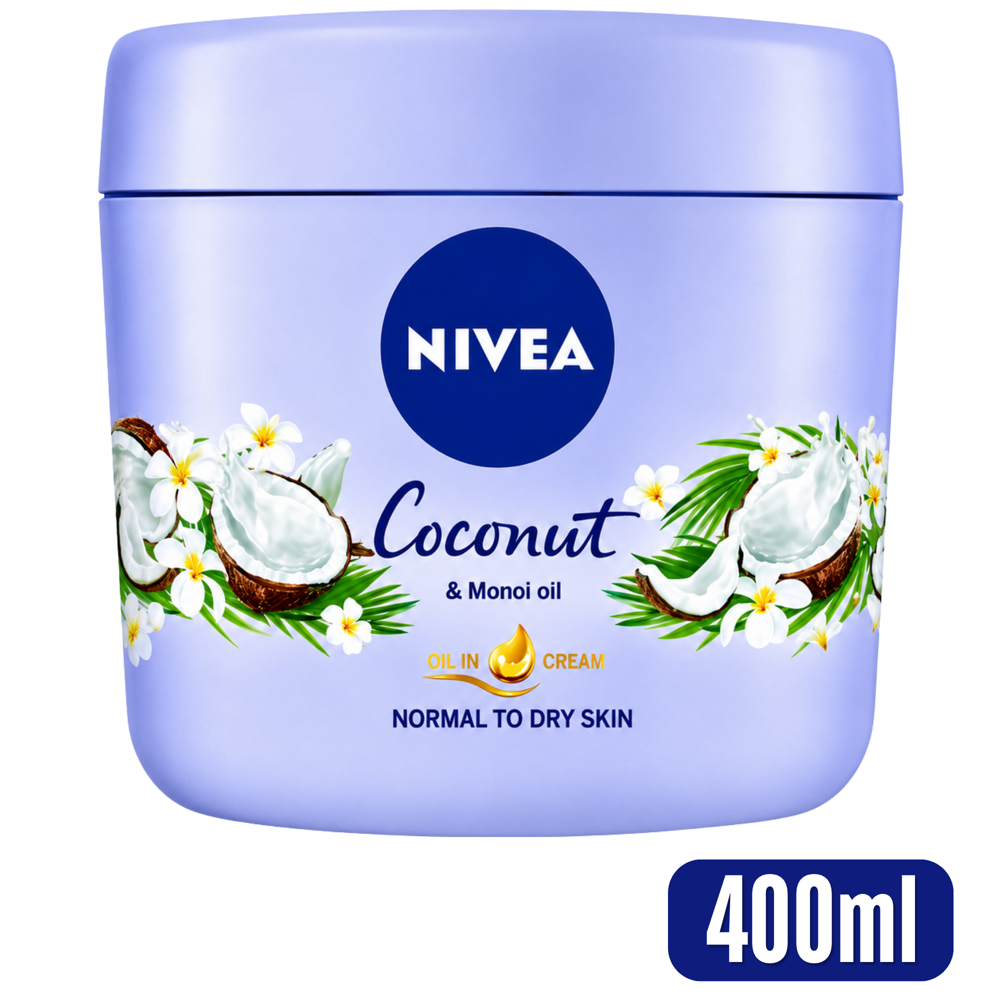 NIVEA Coconut & Monoi Oil Body Cream, 400 mL