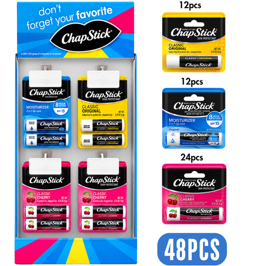 ChapStick Classic Lip Balm, Assorted, 4 g