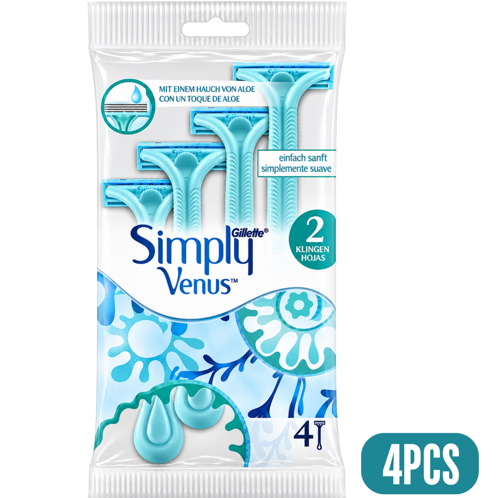 Gillette Simply Venus Disposable Razors, 4-Pack