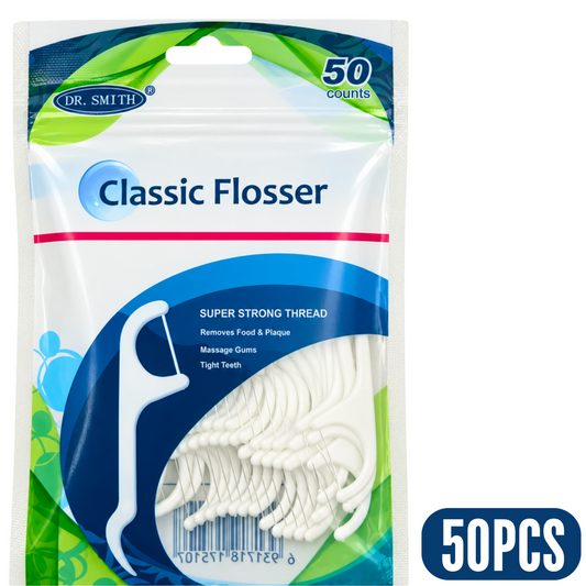 Classic Dental Flosser Picks, 50 Count
