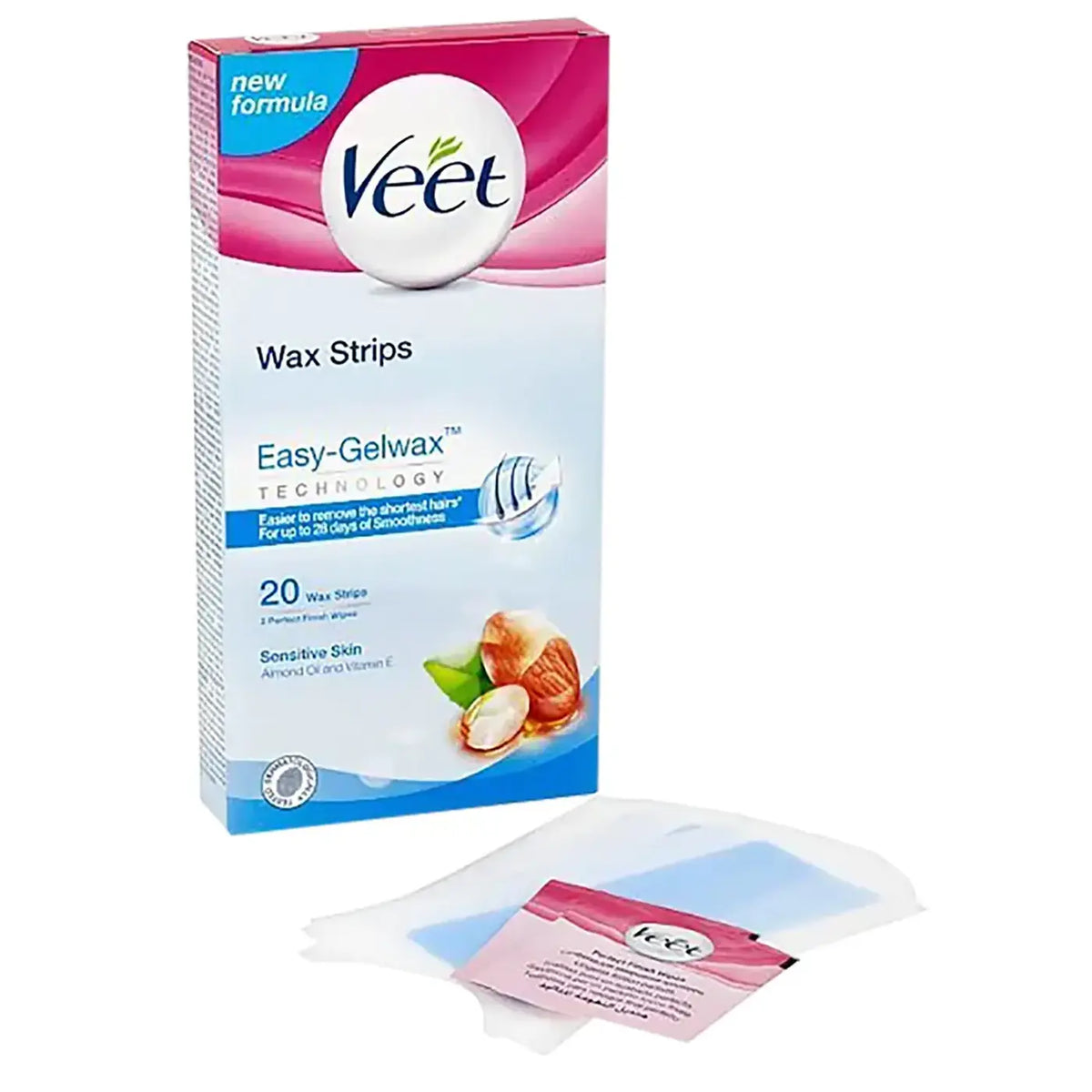 Veet Sensitive Skin Wax Strips, 20 Count