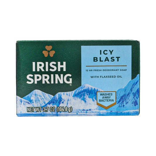Irish Spring Icy Blast Bar Soap, 3 x 104.8 g