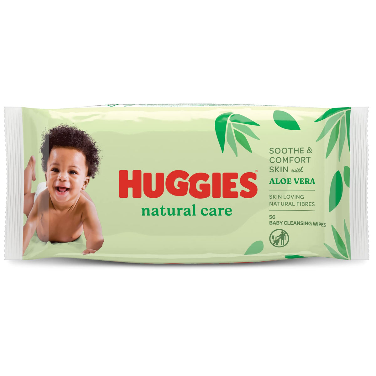 Huggies Natural Care Baby Wipes with Aloe Vera, 56 Count