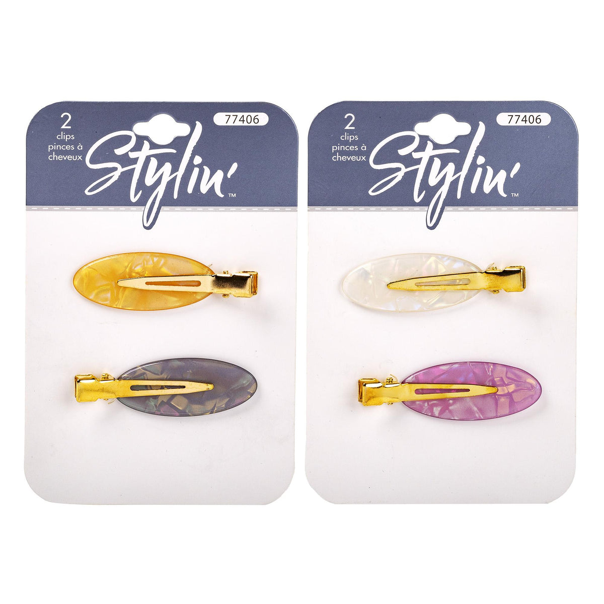 Stylin Geo Claw Clips, 2-Piece