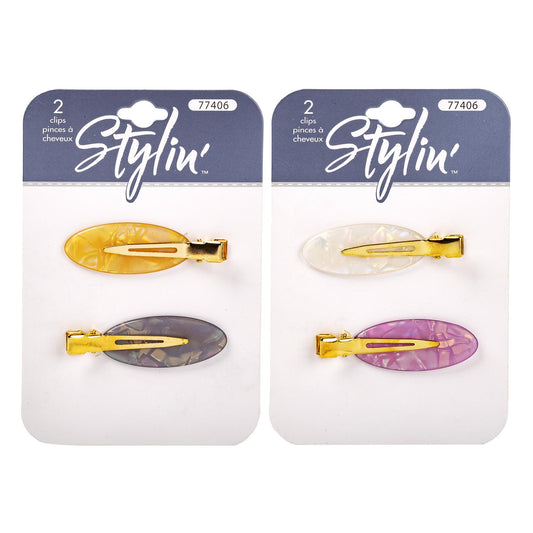 Stylin Geo Claw Clips, 2-Piece