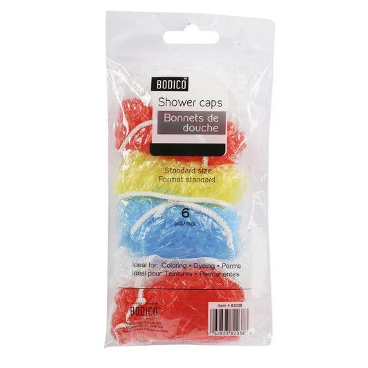 Bodico Clear Shower Caps, 12 Count