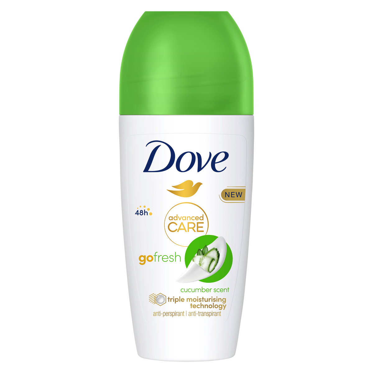 Dove Go Fresh Cucumber Roll-On Antiperspirant, 50 mL