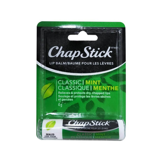 ChapStick Classic Lip Balm, Mint, 4 g