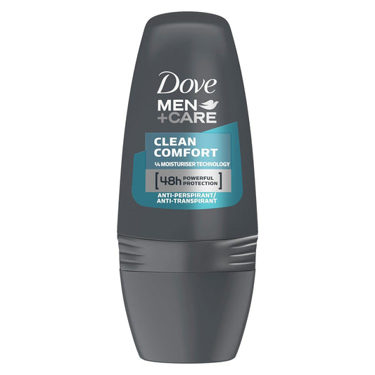 Dove Men+Care Clean Comfort Roll-On Antiperspirant, 50 mL