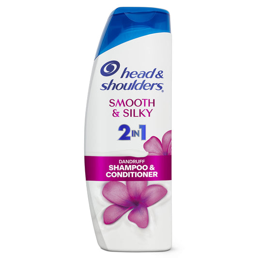 Head & Shoulders Smooth & Silky 2-in-1 Dandruff Shampoo & Conditioner, 400 mL