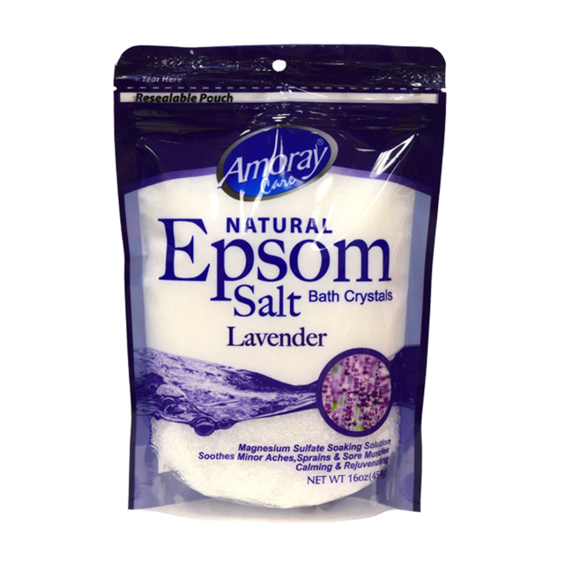 Epsom Bath Salt, Lavender, 454 g