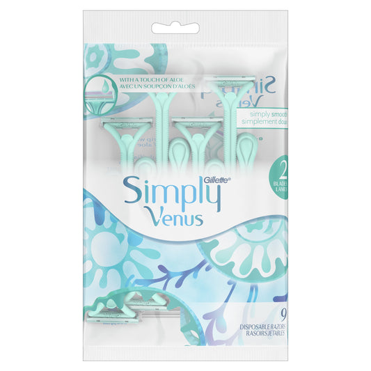 Gillette Simply Venus Disposable Razors, 9-Pack
