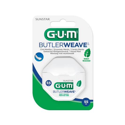 GUM Butlerweave Mint Waxed Dental Floss, 21.8 m