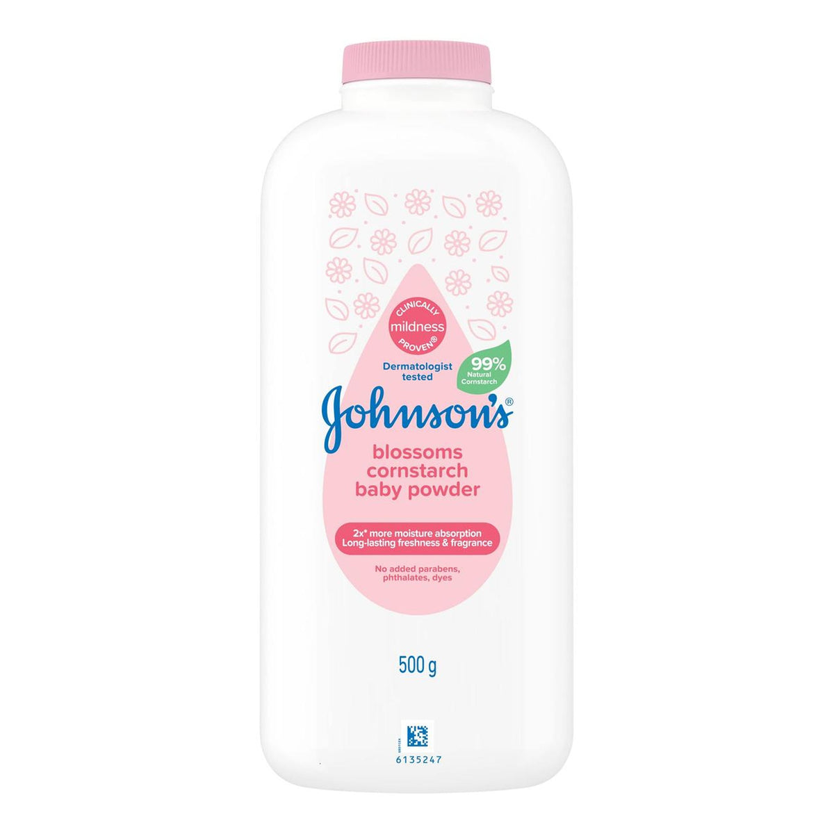Johnson's Blossoms Cornstarch Baby Powder, 500 g